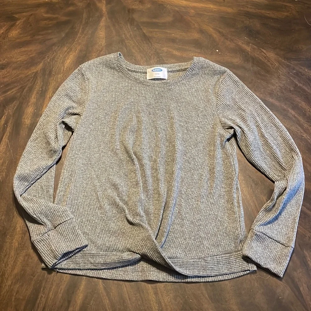 Old‎ Navy Girls XL 14/16 Grey Long-sleeve/ Sweater